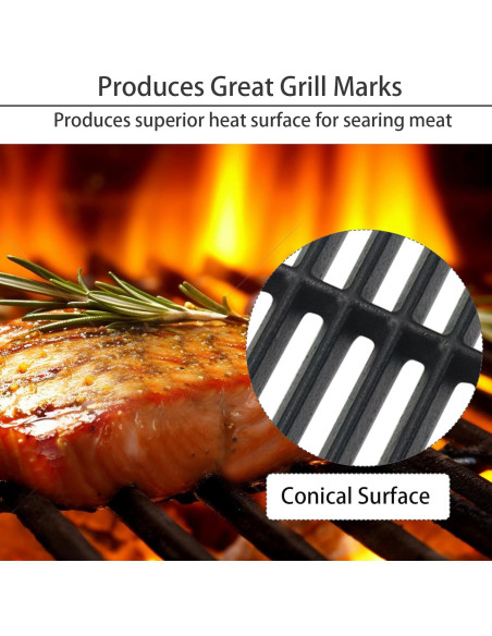 Rejilla de Parrilla de Hierro Fundido Plowo 46.2 cm para Big Green Egg