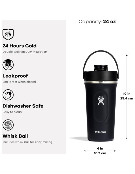 Botella Mezcladora Hydro Flask 24 Oz Acero Inoxidable Verde Agave