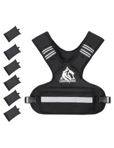 Chaleco con Peso Ajustable LIONSCOOL 1.81-14.51kg Negro