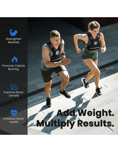 Chaleco con Peso Ajustable LIONSCOOL 1.81-14.51kg Negro