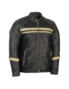 Chaqueta de Cuero para Motocicleta Highway 21 - 3X Grande Negra