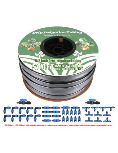 Kit de Riego por Goteo 500FT DarkTank 5/8" PE Reforzado