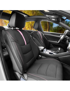FH Group Fundas de Asiento de Coche Oxford Rosa Ajuste Universal 2