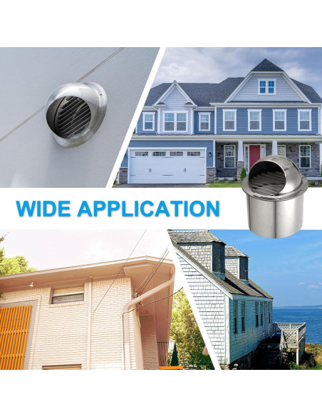 Ventilación Redonda de Soffit PATIKIL 3" Acero Inoxidable