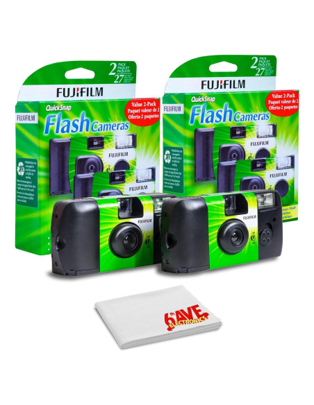 Cámara desechable FUJIFILM QuickSnap Flash 400 - 2 unidades