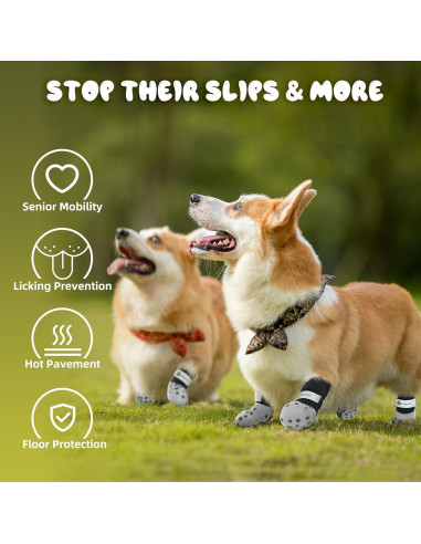 Calcetines Antideslizantes para Perros Homcolorful - Set de 6 M