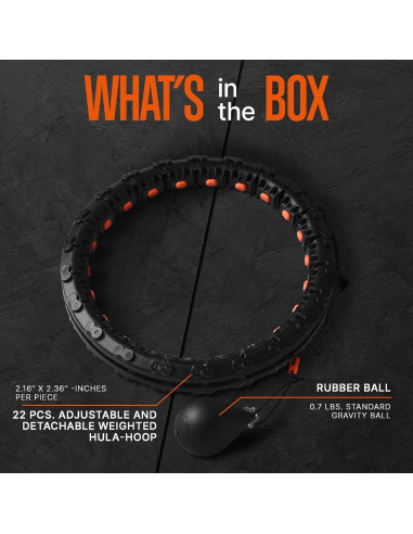 Aro de Hula SQUATZ SQDHOH-1.5 para Fitness y Pérdida de Peso