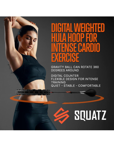 Aro de Hula SQUATZ SQDHOH-1.5 para Fitness y Pérdida de Peso