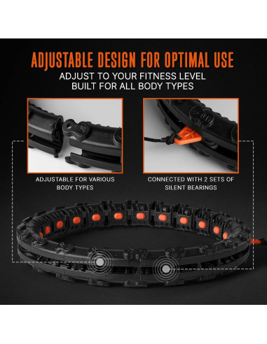 Aro de Hula SQUATZ SQDHOH-1.5 para Fitness y Pérdida de Peso
