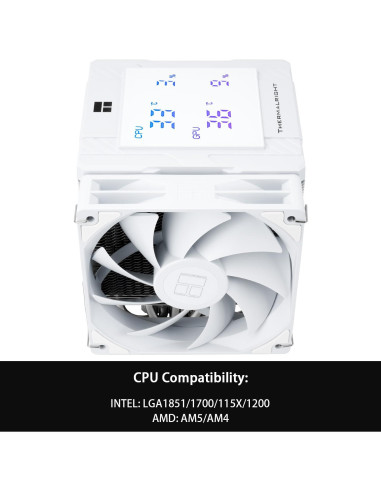 Enfriador de CPU Thermalright Peerless Assassin 120 Digital Blanco, Doble Torre y Ventiladores