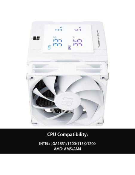 Enfriador de CPU Thermalright Peerless Assassin 120 Digital Blanco, Doble Torre y Ventiladores