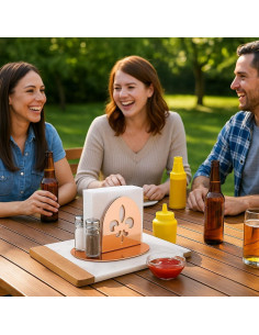 Organizador de Servilletas de Metal Cobre Creative Home 20.32x14.29 cm 2