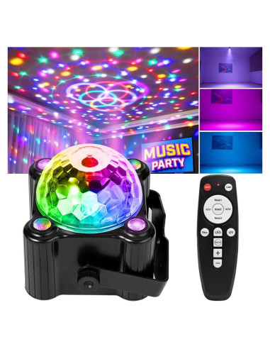 Luces de Fiesta Estroboscópicas Laucnpty con Control Remoto