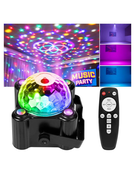 Luces de Fiesta Estroboscópicas Laucnpty con Control Remoto