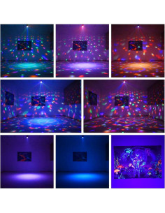 Luces de Fiesta Estroboscópicas Laucnpty con Control Remoto 2