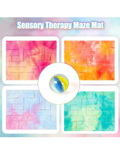Alfombra Sensorial Antiestrés CHENGU Laberinto Mármol 22x16cm 2