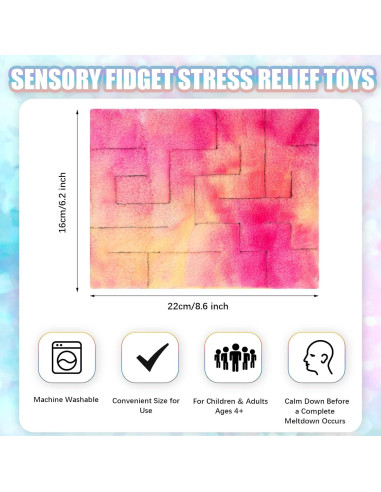 Alfombra Sensorial Antiestrés CHENGU Laberinto Mármol 22x16cm