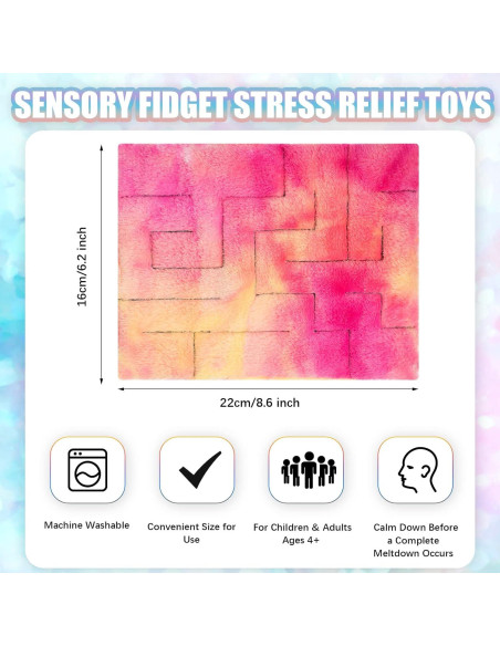 Alfombra Sensorial Antiestrés CHENGU Laberinto Mármol 22x16cm