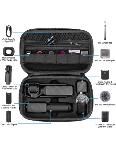 Funda de Almacenamiento SKYREAT para Osmo Pocket 3 - Negro