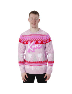Suéter Navideño Rosa Barbie Ken para Hombres - X-Large 2