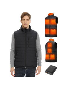 Chaleco Térmico Hombre 7.4V 16000mAh Calor Ajustable