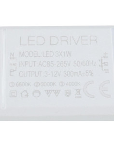 Controlador LED uxcell 1-3W 300mA AC 85-265V 3-12V 2