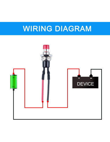 Paquete de 12 Interruptores de Botón Mini DMWD 1A 250VAC