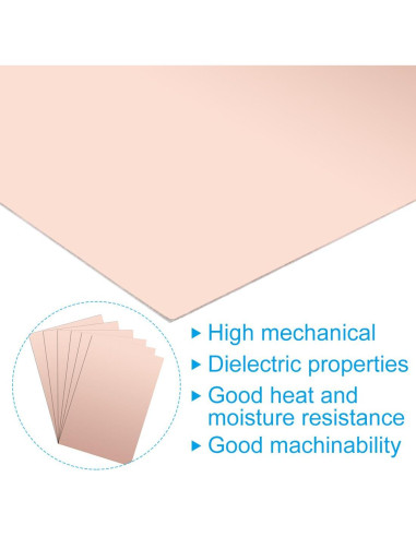 PCB Doble Cara Laminado de Cobre PATIKIL 50x70mm 12 Pcs