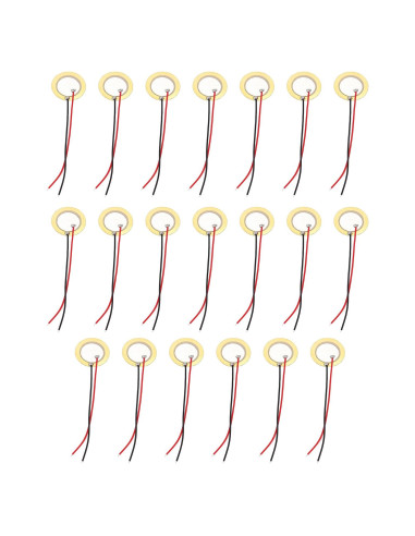 20 Sensores Piezoeléctricos RLECS 20mm con Cable 50mm