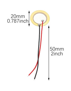 20 Sensores Piezoeléctricos RLECS 20mm con Cable 50mm 2