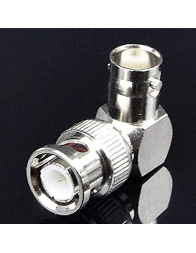 Adaptador BNC ángulo recto Cess - Macho a hembra (paquete de 2)