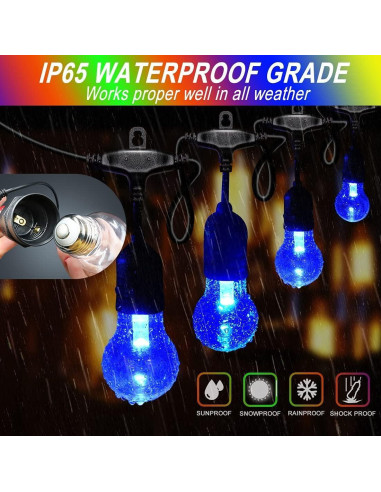 Luces de Cadena LED RGB Auroraworld 10.67M con Control Remoto