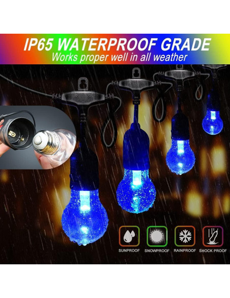 Luces de Cadena LED RGB Auroraworld 10.67M con Control Remoto