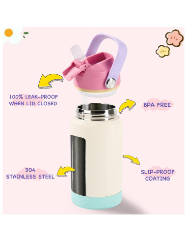 Botella de Agua Aislada Kerilyn 0.35L Set de 2 Niños