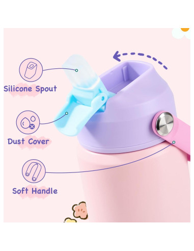 Botella de Agua Aislada Kerilyn 0.35L Set de 2 Niños