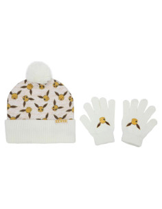 Conjunto Gorro y Guantes Pokemon Eevee para Jóvenes