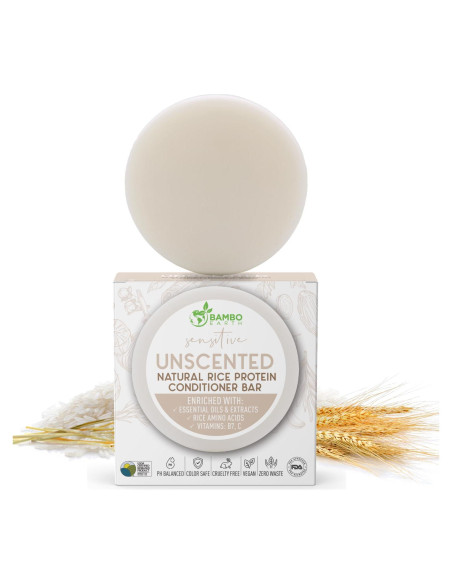 Barra Acondicionadora Sin Fragancia BAMBOEARTH 91g - Hidratación Profunda