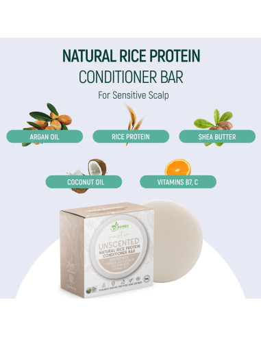 Barra Acondicionadora Sin Fragancia BAMBOEARTH 91g - Hidratación Profunda