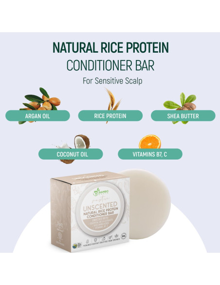 Barra Acondicionadora Sin Fragancia BAMBOEARTH 91g - Hidratación Profunda