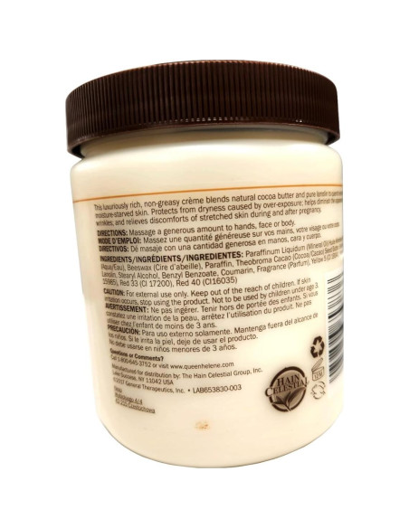 Kit Hidratante Queen Helene: Crema 425 g + Bálsamo Labial 28 g