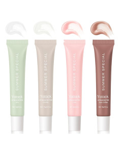 Juego de 4 Bálsamos Labiales Hidratantes Yotock - Vainilla, Pastel, Menta, Café