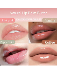 Juego de 4 Bálsamos Labiales Hidratantes Yotock - Vainilla, Pastel, Menta, Café 2