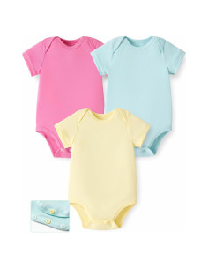 Trajes de Cuerpo para Bebés PATPAT - Paquete de 3 Unisex 6-9 Meses