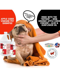 Champú de Vinagre de Sidra de Manzana Showseason 473 ml para Mascotas 2