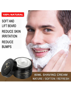 Kit de Afeitado Leponix - Navaja Recta, Jabón y Brocha 2