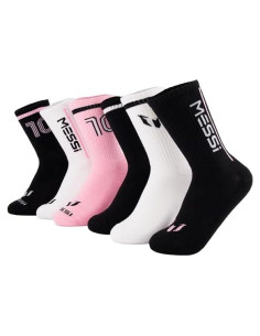 Calcetines No-Show Messi para Niñas - Paquete de 6 Suaves