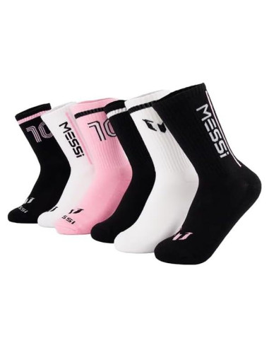 Calcetines No-Show Messi para Niñas - Paquete de 6 Suaves