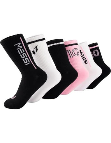 Calcetines No-Show Messi para Niñas - Paquete de 6 Suaves