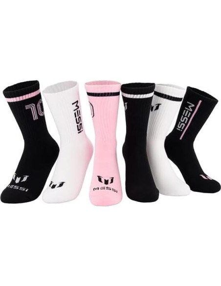 Calcetines No-Show Messi para Niñas - Paquete de 6 Suaves