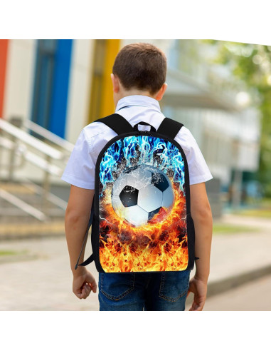 Juego de mochila de fútbol 3 piezas para niños - 43 cm